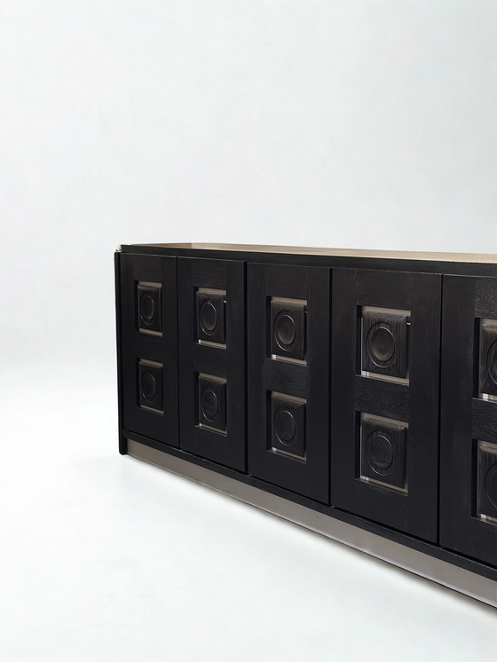 Image 1 of Vintage Brutalist Sideboard Black