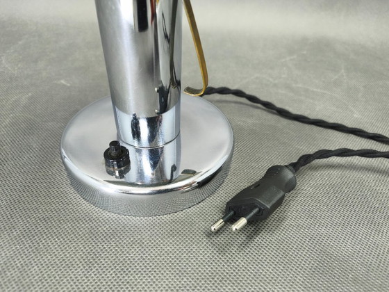 Image 1 of Lampe de table réglable chromée de style Bauhaus, Tchécoslovaquie des années 1930