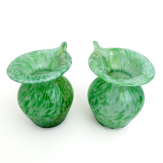 Image 1 of Pair of Murano Glass Vases - Calle - 90's - Made in Italy