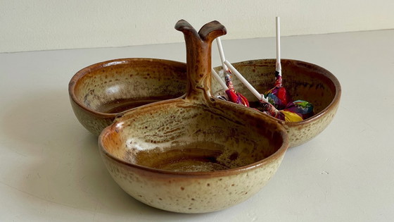 Image 1 of Piatto da antipasto in gres smaltato vintage