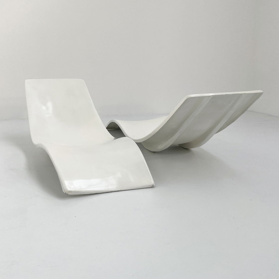 Image 1 of Paire de bains de soleil par Charles Zublena pour Les Plastiques De Bourgogne, 1960s