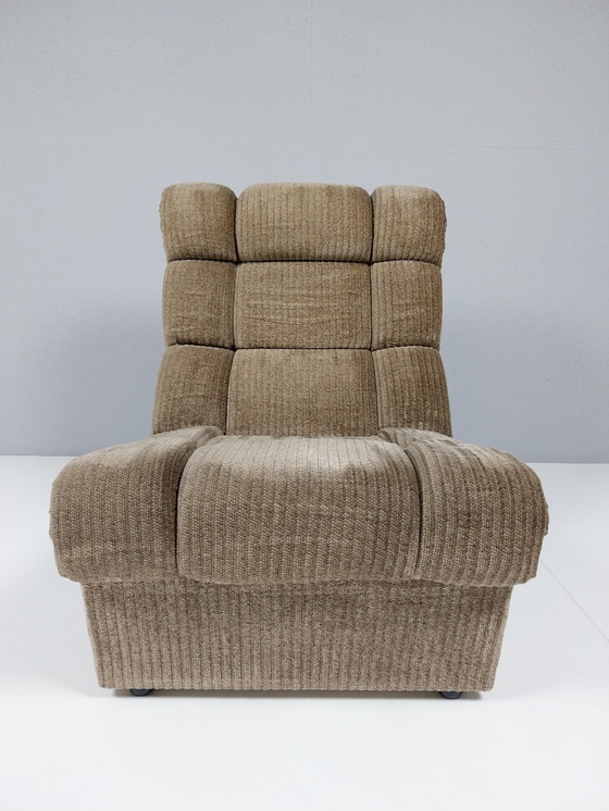 Image 1 of Poltrona vintage in tessuto a coste, anni '70