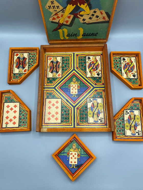Houten doos met het spel 'Gele Dwerg' – Spelbord en inzetbakjes – Jeujura – Decoratieve objecten, Wood (photo 3 of 3)