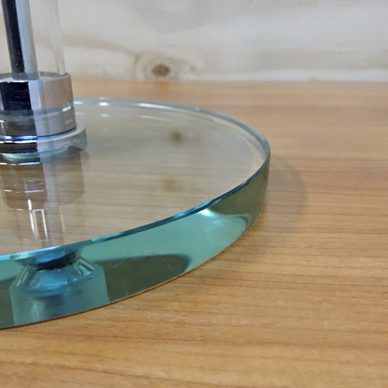 Image 1 of Vintage Chrome Bauhaus Wilhelm Wagenfeld Table Lamp WG24 Opaline glass (70s) design lamp