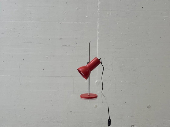 Image 1 of Lampada da tavolo di design rossa in metallo, anni '70