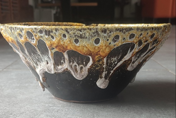 Image 1 of Large "Fat Lava" Volcanic Bowl - A Character Piece (1960/70)