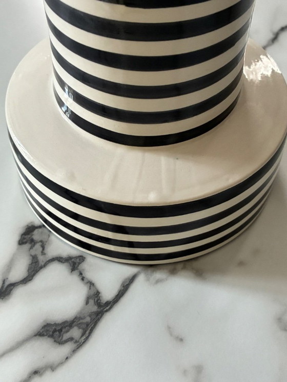 Image 1 of Marokkaanse gestreepte keramische kom of vaas