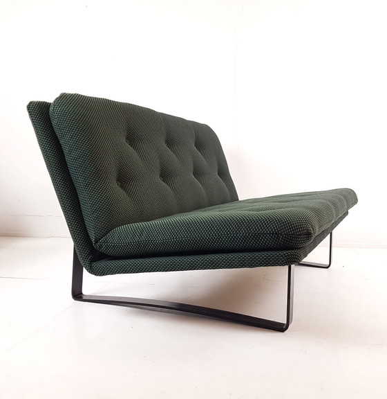 Image 1 of Divano vintage a due posti Artifort Kho Liang Ie | Tessuto De Ploeg appena rivestito