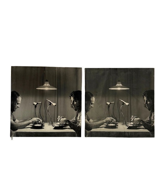Image 1 of Gerry Hunt (1927 - 2023), 'Transitive Relationships' set of  2 photographical works mounted on wood panels, UK 1979
