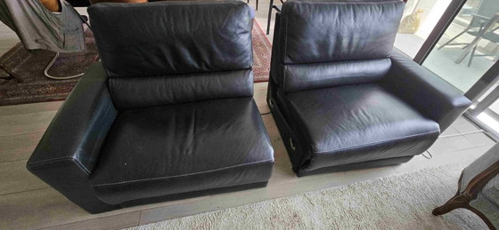 Poltrona in pelle nera – Divani 2 posti, Leather, Metal (photo 8 of 8)