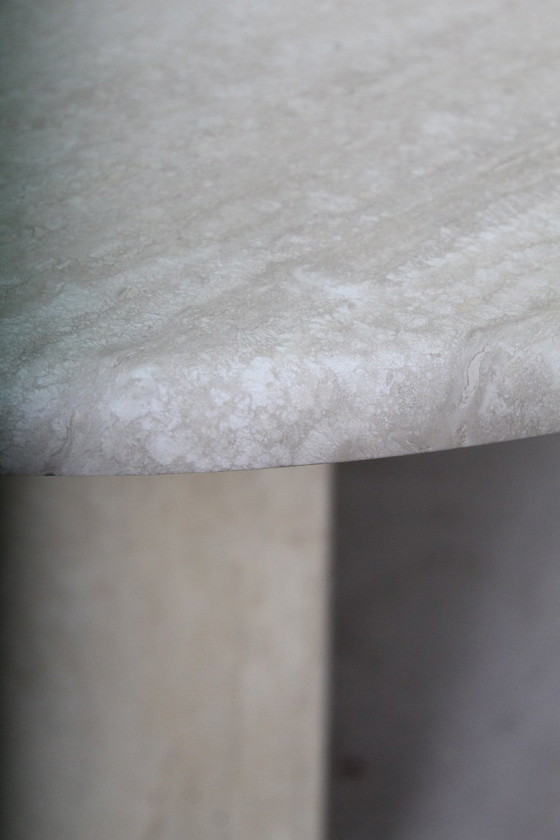 Image 1 of table basse vintage en travertin naturel