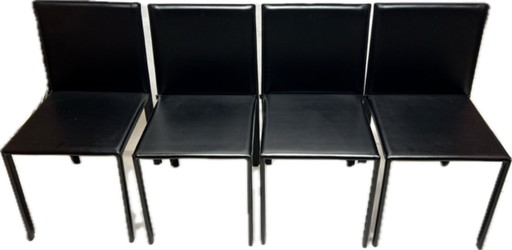 4 X Kristalia designer chairs saddle leather