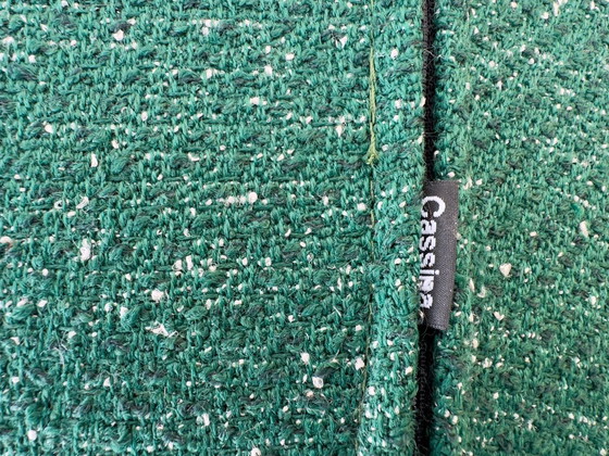 CASSINA P22 Armchair + Ottoman design PATRICK NORGUET green | ash – Textile (photo 10 of 14)