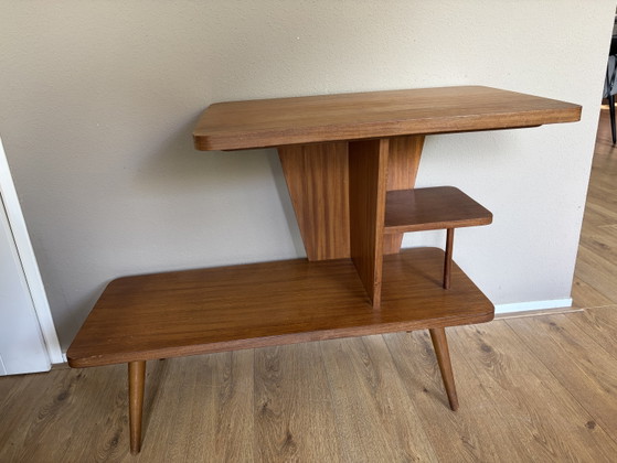 Image 1 of Vintage platenspelertafeltje, plantentafel, bijzettafel, kastje sixties