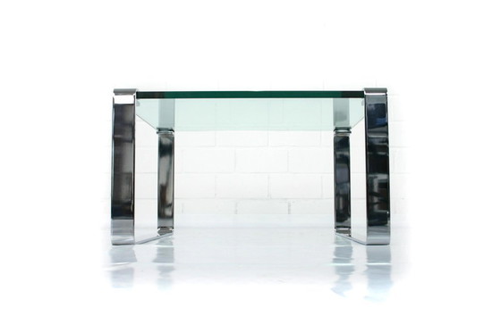Image 1 of Nouveau ! DRAENERT 1022 Klassik Coffee Table, table basse, table d'appoint, 19mm verre, chrome, prix normal 2075,-€ en emballage
