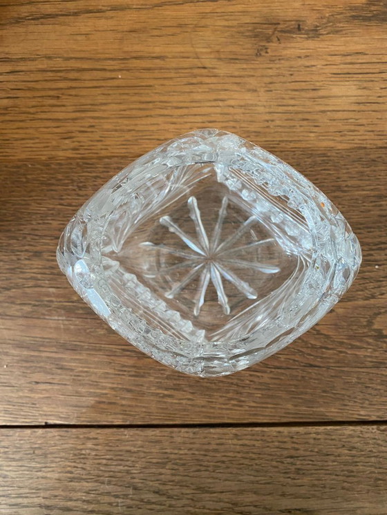 Image 1 of Vase vintage en cristal en forme de losange