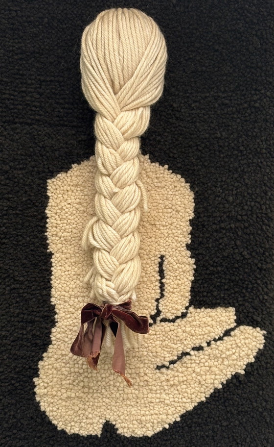 Image 1 of Tappeto vintage in arazzo 3D marrone degli anni Sessanta nello stile di Don Freedman