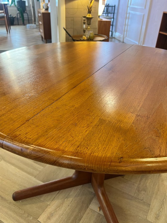 Vintage Teak Round Dining table, Ks Mobler, Denmark 1960s – Korup Stolefabrik, Wood (photo 8 of 10)
