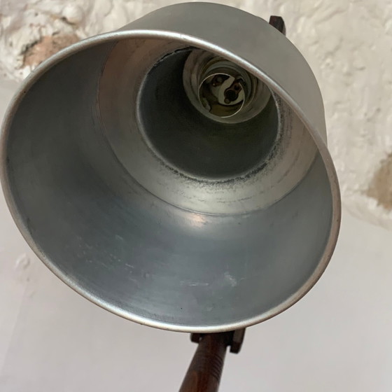 Articulated lamp in wood and vintage metal – Reading Lamp (photo 3 of 10)