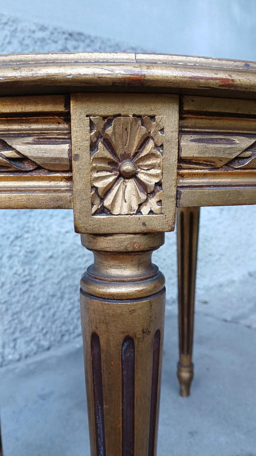 Tavolino ovale antico in stile Luigi XVI – salontafels, Marble (photo 2 of 6)
