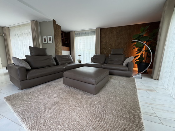 Image 1 of Designer corner sofa with ottoman