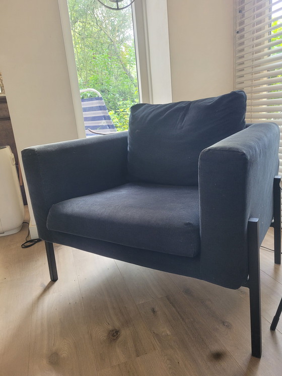 Image 1 of Reposapiés Ikea Rib Negro y Gris Claro