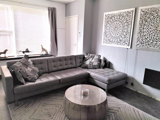 Image 1 of Ikea Landskrona 4-Seater Sofa With Chaise Longue And Grain Leather