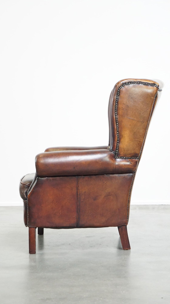 Image 1 of Oorfauteuil Gemaakt Van Schapenleer