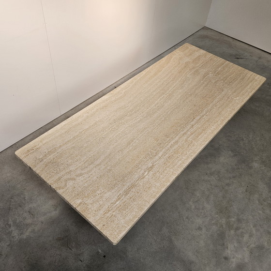 Image 1 of table basse vintage en travertin