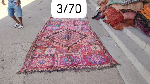 Handgeknoopt Berber kleed wol 300x70cm