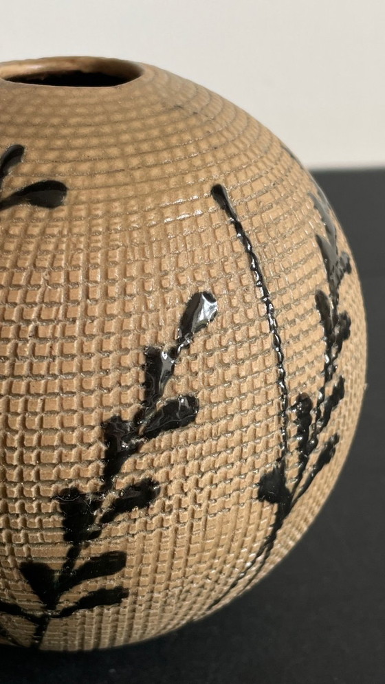 Image 1 of Vaso in gres di ispirazione giapponese, stile vintage