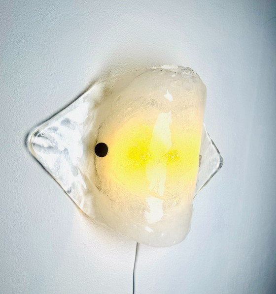 Model 4636/2 Ice Glass Wall Lamp by Carlo Nason for Franken KG, Germany, 1970s – Wall lights, Murano Glass (photo 7 of 7)