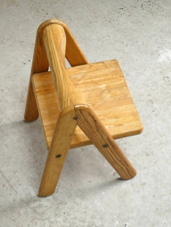 Sedia per bambini in pino di Pierre Grosjean, Belgio, 1970 – Sedie da pranzo, Legno, Vintage (photo 3 of 9)