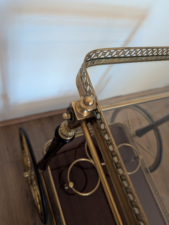 Image 1 of Serveer wagen Maison Jansen jaren 40-50