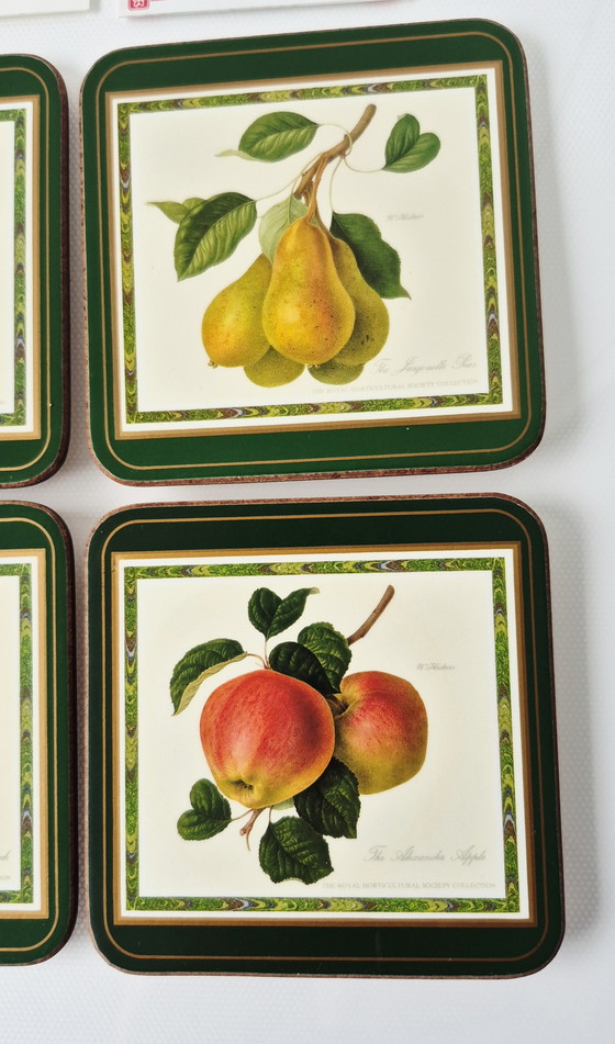 Image 1 of Pimpernel 6 x Coasters Hooker Fruits Very Rare