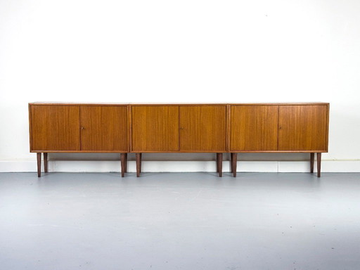 Mid-Century Teak Sideboards from WK Möbel, 1960s, Set of 3