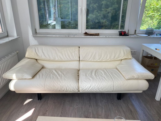 Original B&B Italia Alanda Sofa 3-seater – Paolo Piva – Cream Leather – 3-5 seaters (photo 5 of 7)