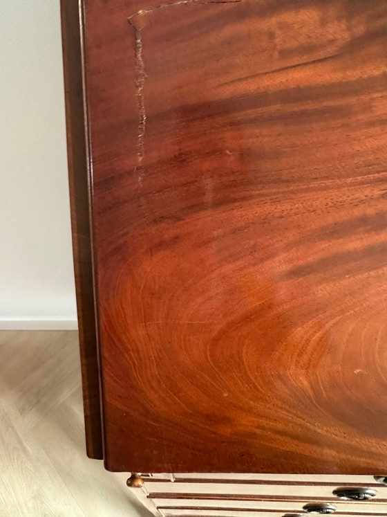 Secrétaire du 18ème siècle. – engels antiek, Buffet bas, Textile, Bois (photo 7 of 12)