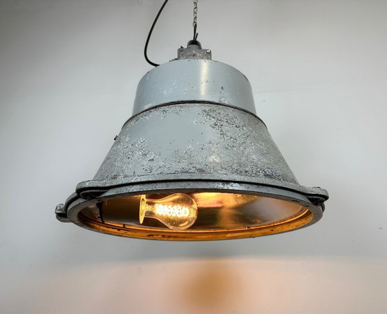 Image 1 of Lampada a sospensione industriale in alluminio pressofuso polacco di Mesko, anni '70