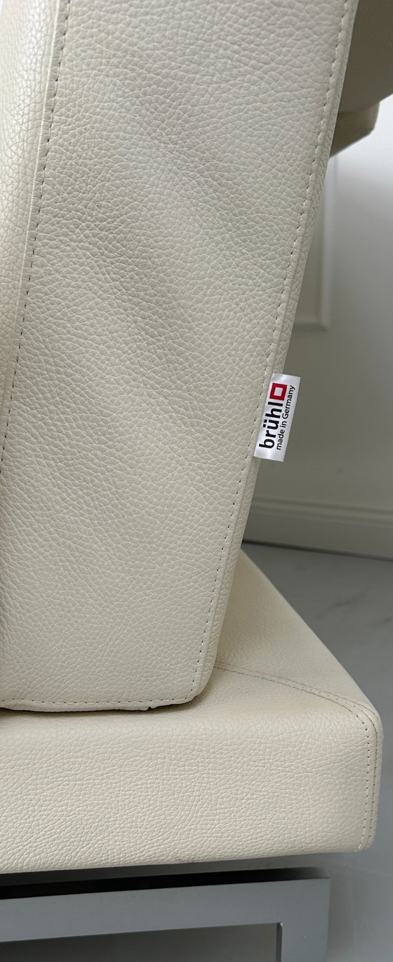 Image 1 of Brühl Moule Canapé design en cuir Beige Fonction sommeil Canapé