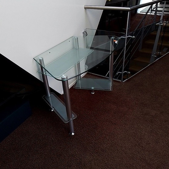 Image 1 of Clear Glass computer table