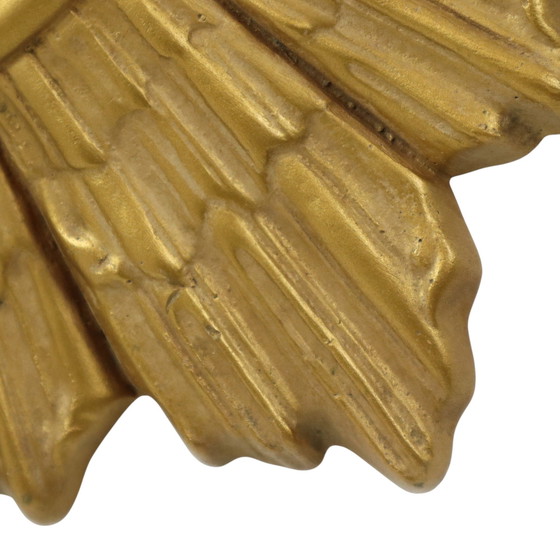 Image 1 of Golden Sunburst Plaster Sunburst Mirror