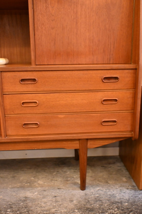 Image 1 of Teak wooden Danish Design highboard 60s/70s