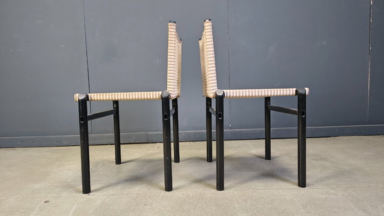 Image 1 of 6er-Set "Mastro" Esszimmerstühle von Afra & Tobia Scarpa für Molteni, Italien, 1980er Jahre