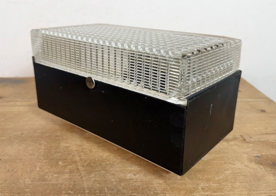 Image 1 of Applique ou plafonnier vintage en verre de Napako, années 1970