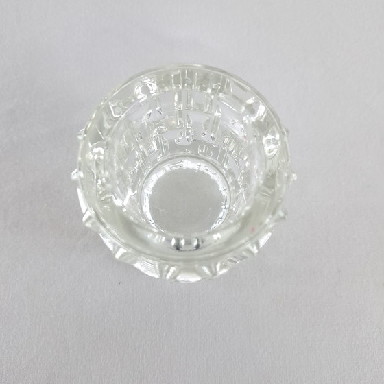 Image 1 of Vintage brutalist waxinelichthouder Sklo Union Rudolfova Vladislav Urban jaren 60/70 glas