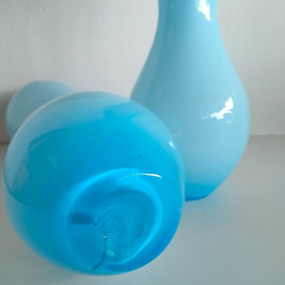 Image 1 of vintage dubbele bolvaas bloemenvaas jaren 70