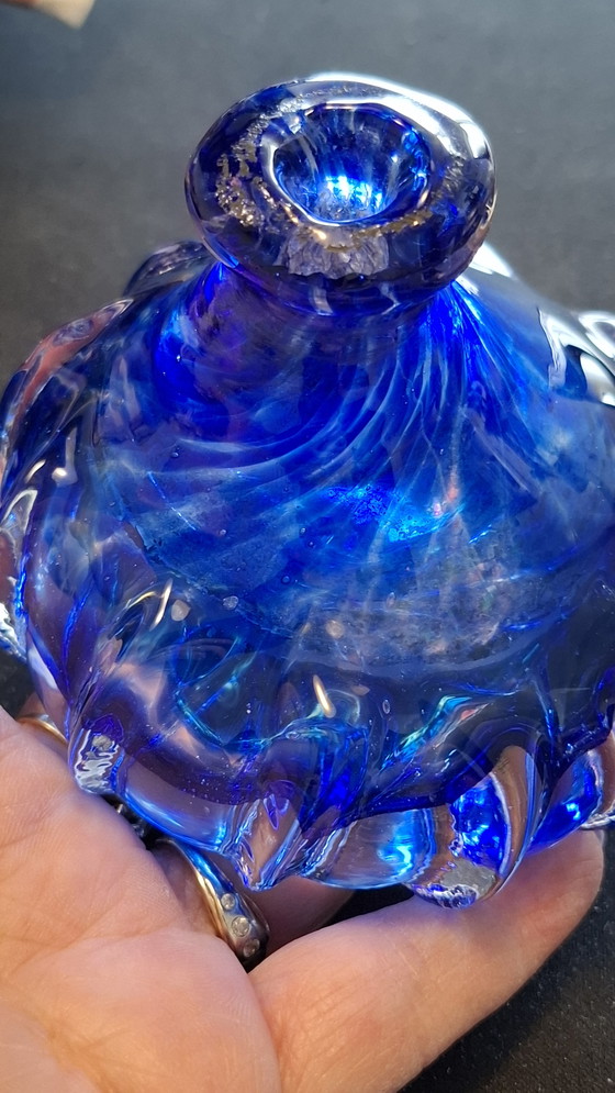 Image 1 of SAS eine kleine blaue Vase handgefertigt