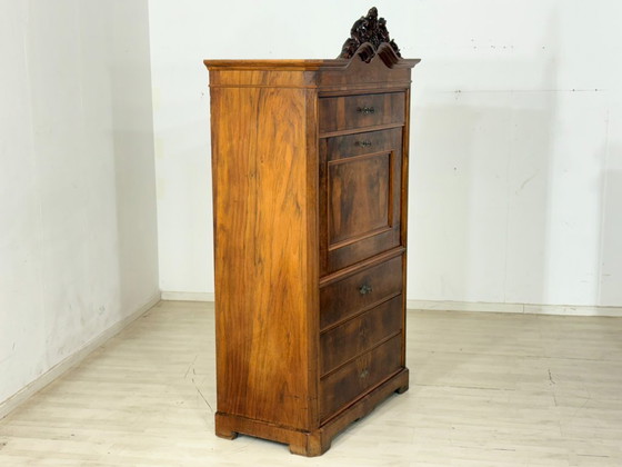 Image 1 of Biedermeier Sekretär / Antiker Schreibschrank / Schrank – um 1880