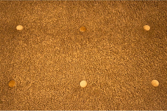 Image 1 of Gelbes Bouclé-Sofa aus der Mitte des Jahrhunderts, Dänemark, 1960er Jahre.